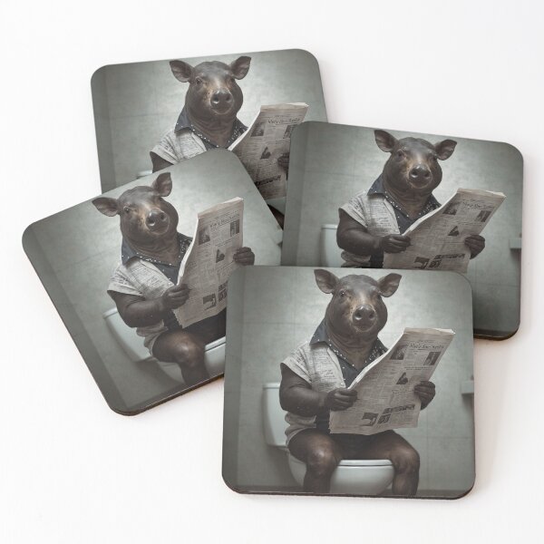 Item preview, Funny Tapir Reading a Newspaper designed and sold by vk09.