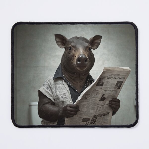 Item preview, Funny Tapir Reading a Newspaper designed and sold by vk09.