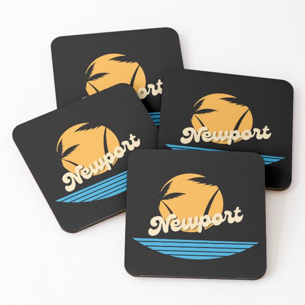 Item preview, Retro Newport Design with Sunset and Palm Trees designed and sold by Retro Travel Design.