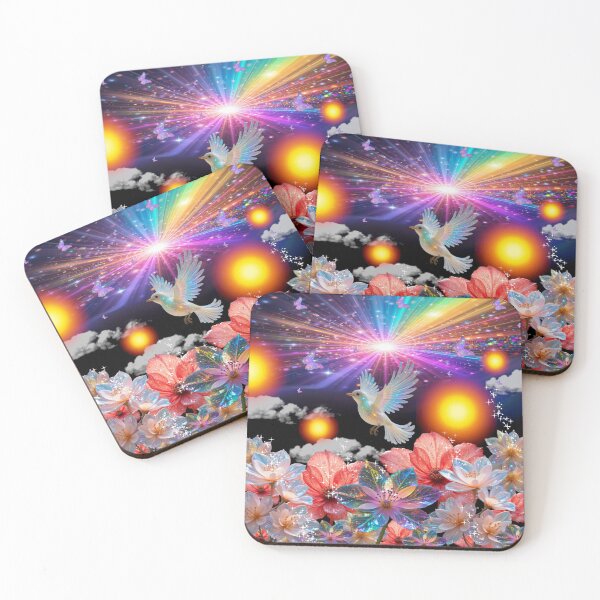 Item preview, cute rainbow bird flying designed and sold by Artisfunforme.