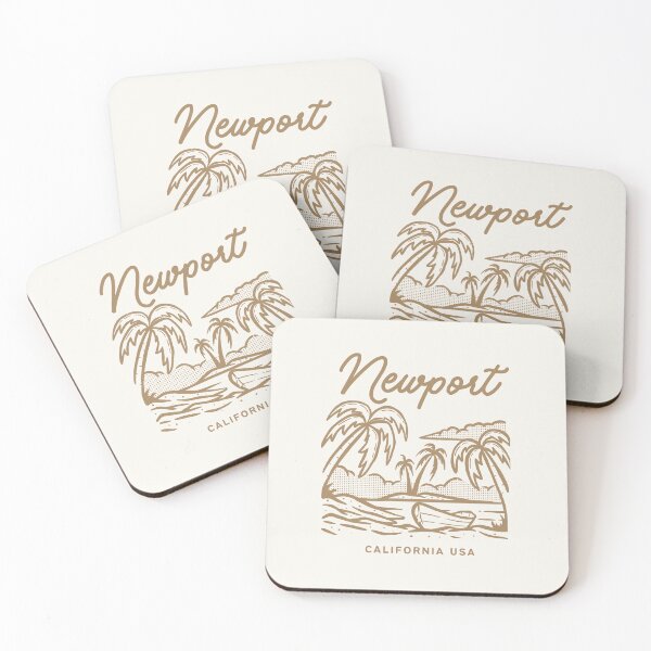 Item preview, Elegant Newport California Palm Tree Line Art Design designed and sold by Retro Travel Design.