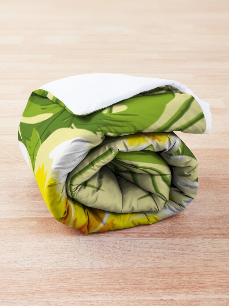 Alternate view of Tropical Bouquet. Plumeria Comforter