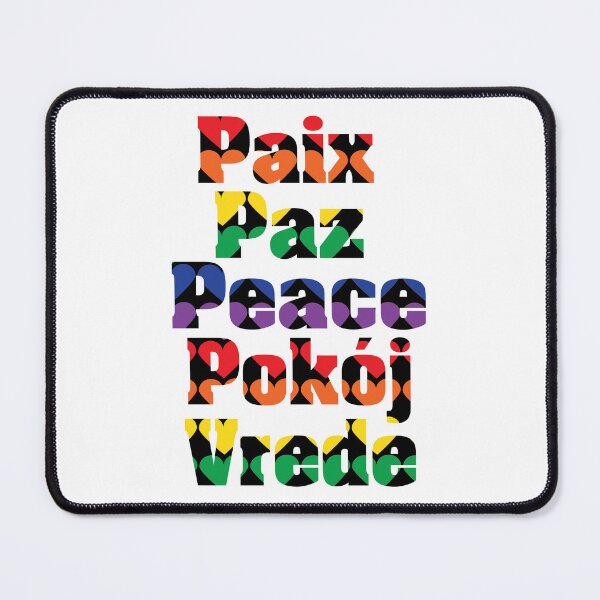 Item preview, Peace in Many Languages Rainbow Hearts designed and sold by ValeriesGallery.
