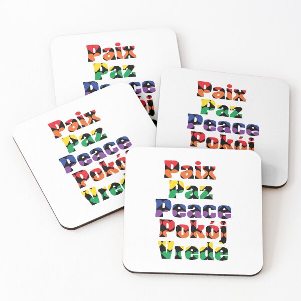 Item preview, Peace in Many Languages Rainbow Hearts designed and sold by ValeriesGallery.