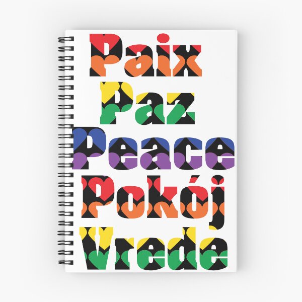 Item preview, Peace in Many Languages Rainbow Hearts designed and sold by ValeriesGallery.