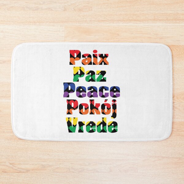 Item preview, Peace in Many Languages Rainbow Hearts designed and sold by ValeriesGallery.