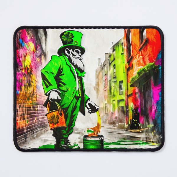 Item preview, St Patrick's Day Celebration Irish Leprechaun Graffiti designed and sold by Drone-tees.