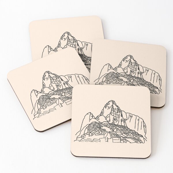 Item preview, Machu Picchu Line Art Peru Inca Trail Mountain  designed and sold by Mystikos Art.