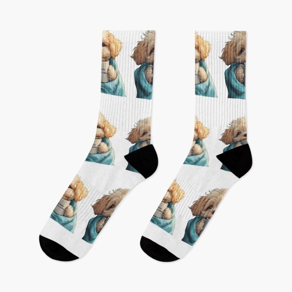 Item preview, No barks before cofee, maltipoo wrapped in a cozy blanket with a coffee mug- perfect gift for dog lovers!  designed and sold by matixxx.
