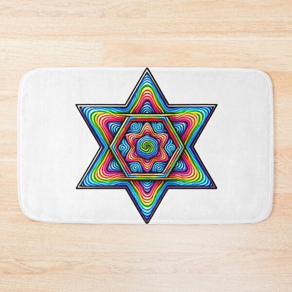 Item preview, Psychedelic Star of David designed and sold by PsycheBrain.