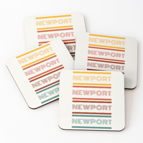 Item preview, Retro Newport Text Design with Bold Striped Gradient designed and sold by Retro Travel Design.