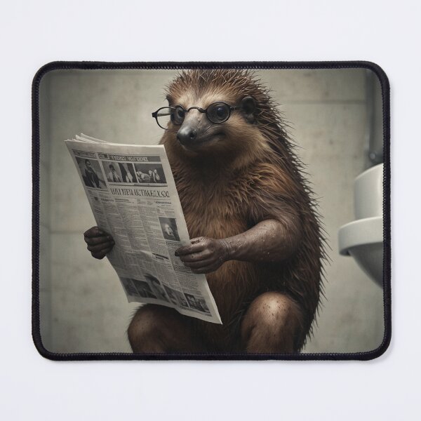 Item preview, Funny Hedgehog Reading Newspaper Artwork designed and sold by vk09.