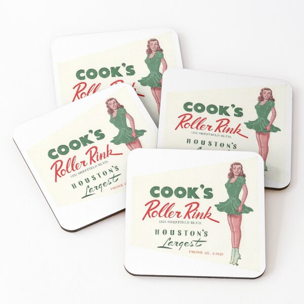 Item preview, Cooks Roller Rink Houston Texas Roller Skating Rink Sticker Decal Label designed and sold by tislord.