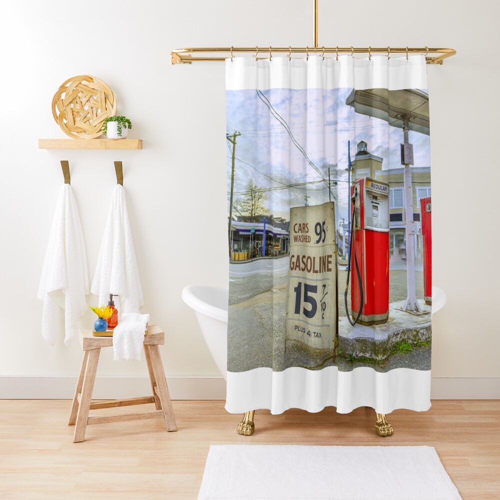 "Old petrol station, at the corner of the streets of the old city