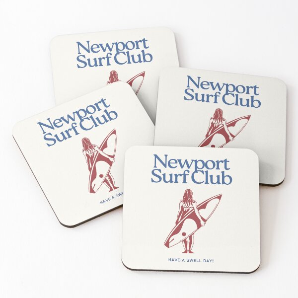 Item preview, Newport Surf Club Retro Design with Surfer Silhouette designed and sold by Retro Travel Design.
