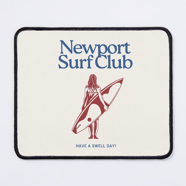 Item preview, Newport Surf Club Retro Design with Surfer Silhouette designed and sold by Retro Travel Design.