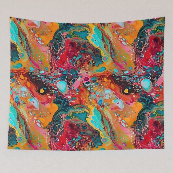 Item preview, Vibrant Abstract Acrylic Pour Fluid Art designed and sold by joannejgg.