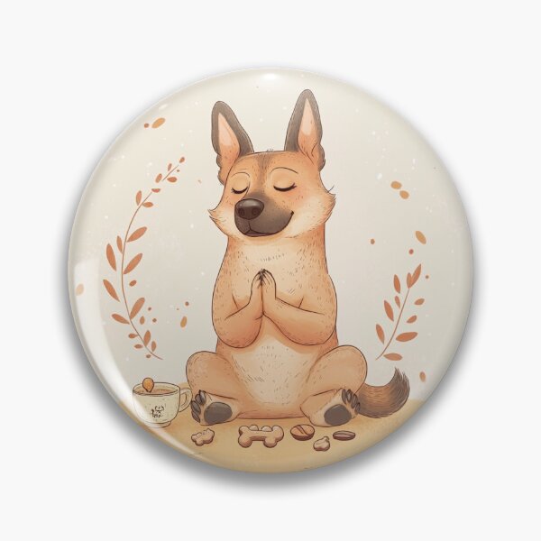 Item preview, Pegatina de perro meditando designed and sold by fuzzy hug.