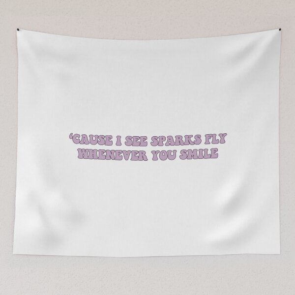 Item preview, cause I see sparks fly whenever you smile - Taylor Swift designed and sold by bombalurina.