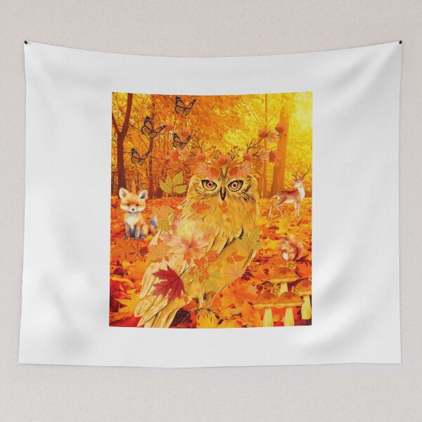 Item preview, Mystic Owl in the Autumn Forest designed and sold by TheCozyOwlery.