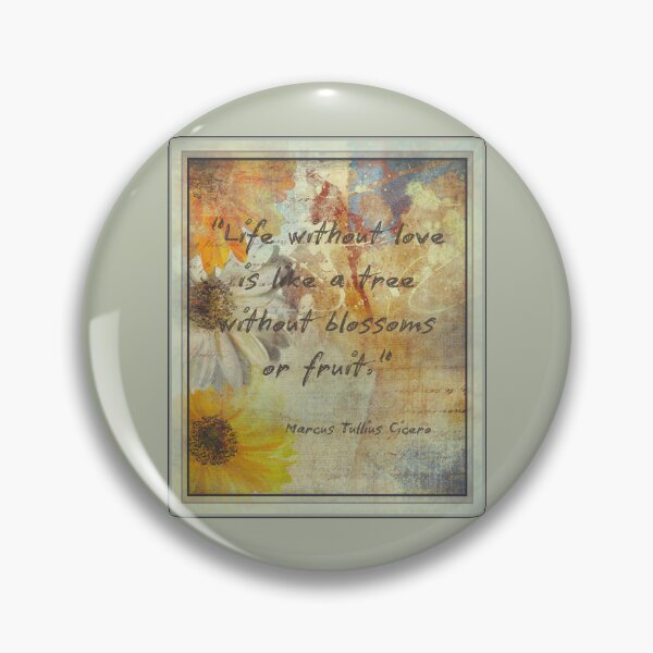 Item preview, Life Without Love Quote with Vintage Floral Background designed and sold by DreamsArtwear.