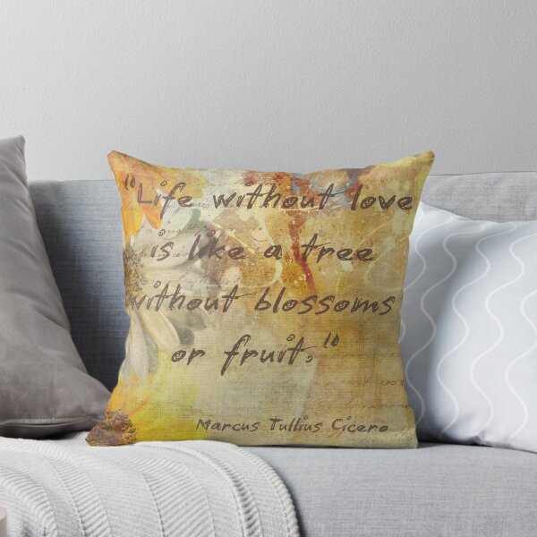 Item preview, Life Without Love Quote with Vintage Floral Background designed and sold by DreamsArtwear.