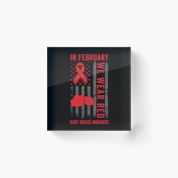 Item preview, February We Wear Red American Flag Heart Disease Awareness designed and sold by iam8lu3.