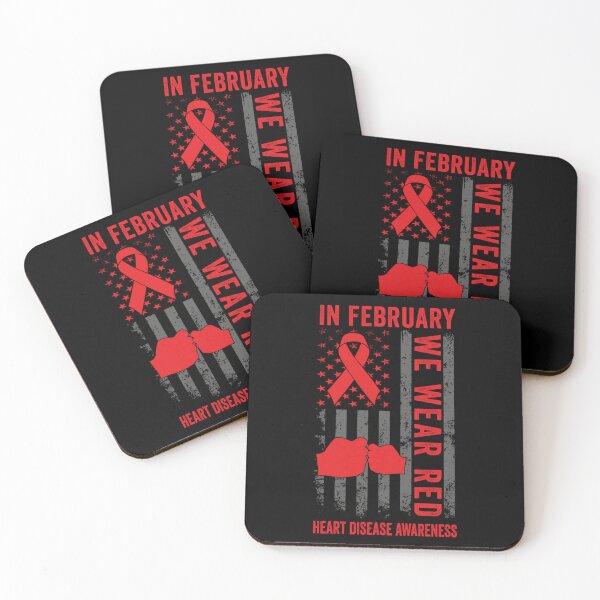 Item preview, February We Wear Red American Flag Heart Disease Awareness designed and sold by iam8lu3.
