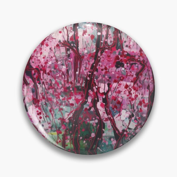 Item preview, Abstract Cherry Blossom Trees in Fluid Art Style designed and sold by joannejgg.