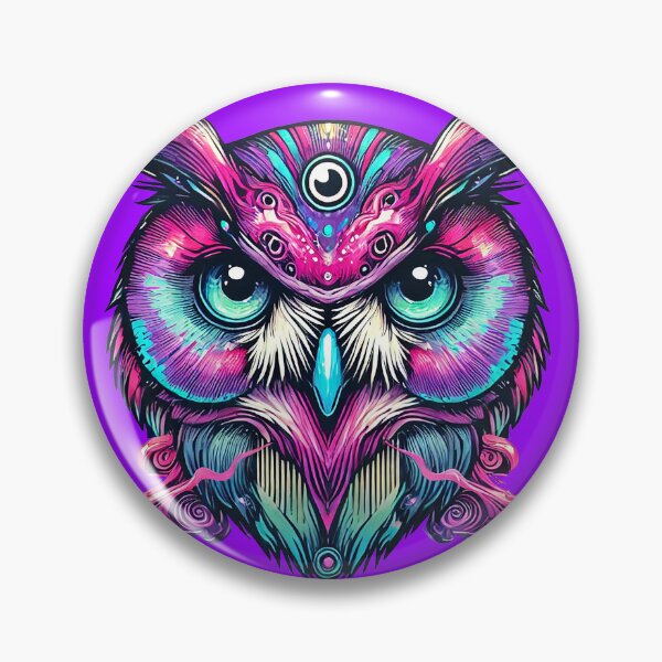 Item preview, Psychedelic Owl Design - Stickers, T-Shirts, Posters, Scarves, Cushions, and More designed and sold by PsycheBrain.