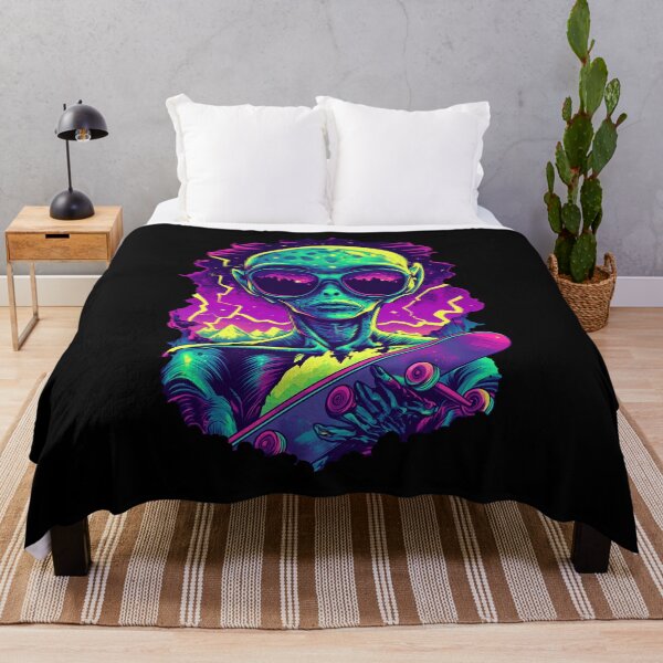 Item preview, Psychedelic Alien Skater designed and sold by marielmoreya.