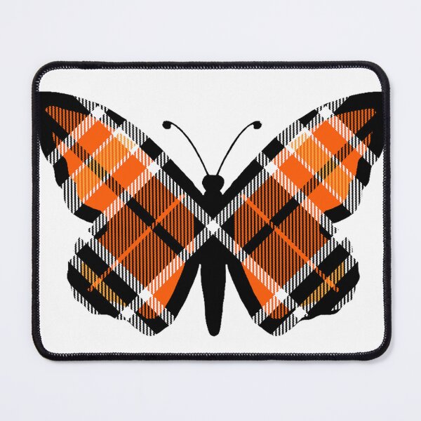 Item preview, Orange and Black Twill Plaid Monarch Butterfly 2 designed and sold by Chad K Art.