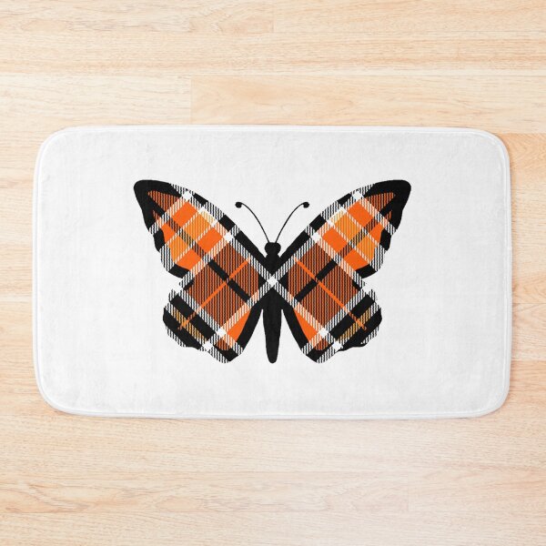Item preview, Orange and Black Twill Plaid Monarch Butterfly 2 designed and sold by Chad K Art.