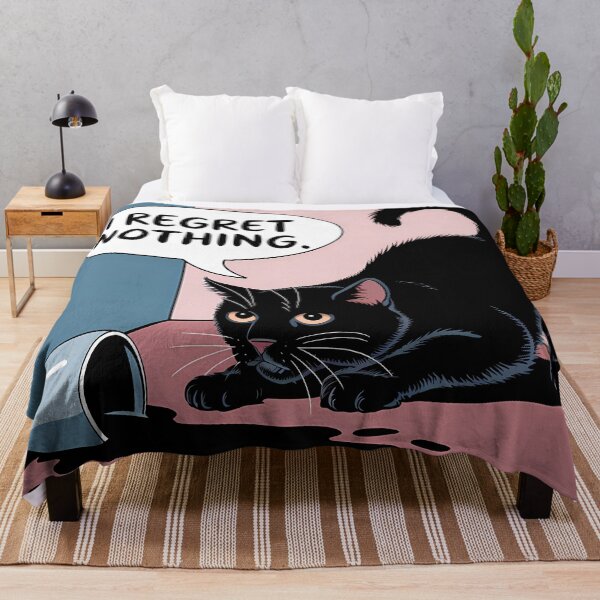 Item preview, Black Cat: "I Regret Nothing" designed and sold by Orca Chuckle Studios.