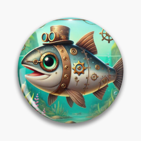 Item preview, Steampunk Sockeye Salmon designed and sold by Sillytoe.
