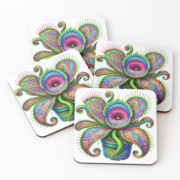 Item preview, Psychedelic Venus Flytrap Design - Stickers, T-Shirts, Cushions, Posters, and More designed and sold by PsycheBrain.
