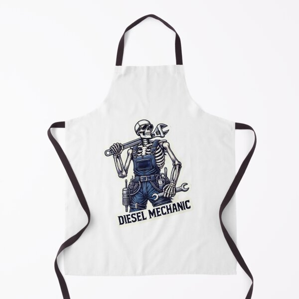 Item preview, Skeleton Diesel Mechanic in overalls designed and sold by BrinaandPops.