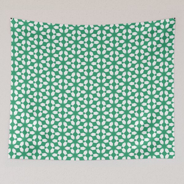 Item preview, Minimalist Honeycomb Green Teal And White designed and sold by Lisetta Collection.