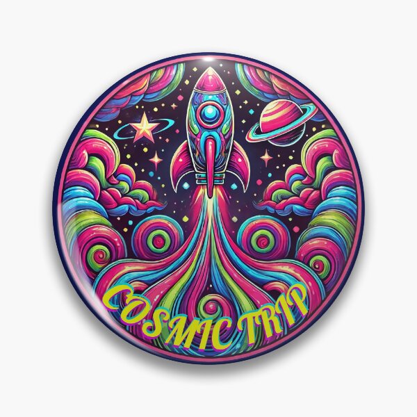 Item preview, Psychedelic Rocket Design - 'Cosmic Trip' - Stickers, T-Shirts, Posters, Cushions, and More designed and sold by PsycheBrain.