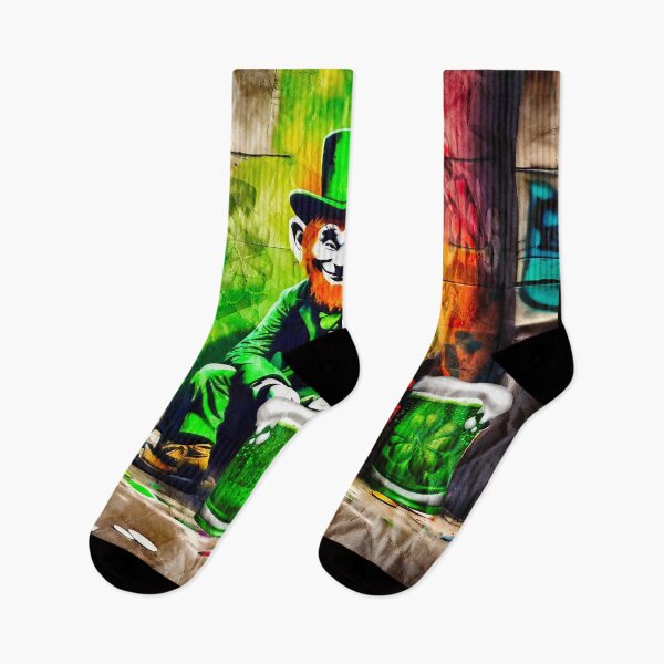Item preview, St Patrick's Day Celebration Irish Leprechaun Graffiti designed and sold by Drone-tees.