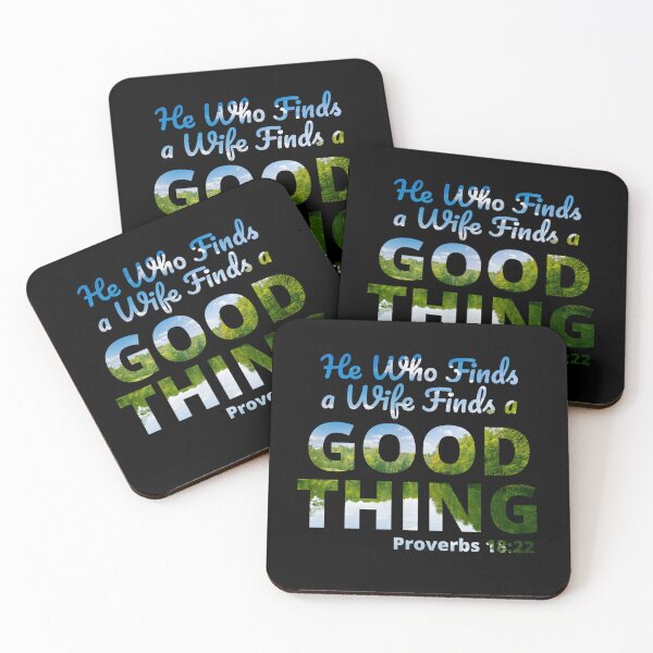 Item preview, He Who Finds A Wife Finds A Good Thing Funny Gifts For Couples designed and sold by MartVisions.