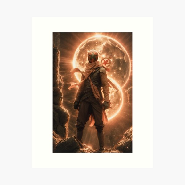 Vista previa del artículo con la obra «El guardián de la estrella roja», diseñado y vendido por jaegerbombds.
