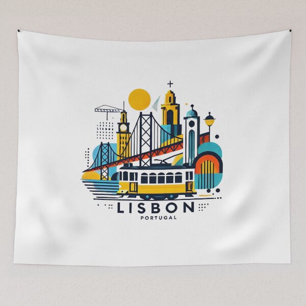 Item preview, Retro Lisbon Portugal designed and sold by Places On Earth.