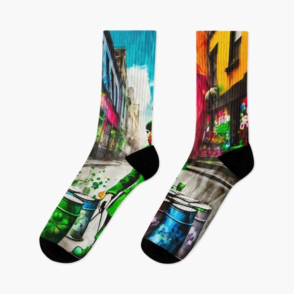 Item preview, St Patrick's Day Celebration Irish Leprechaun Graffiti designed and sold by Drone-tees.