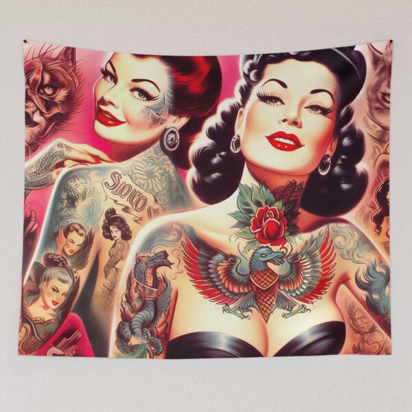 Item preview, Vintage Tattooed Pin-ups designed and sold by PulpVintage.