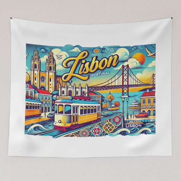 Item preview, Vintage Lisbon Portugal designed and sold by Places On Earth.