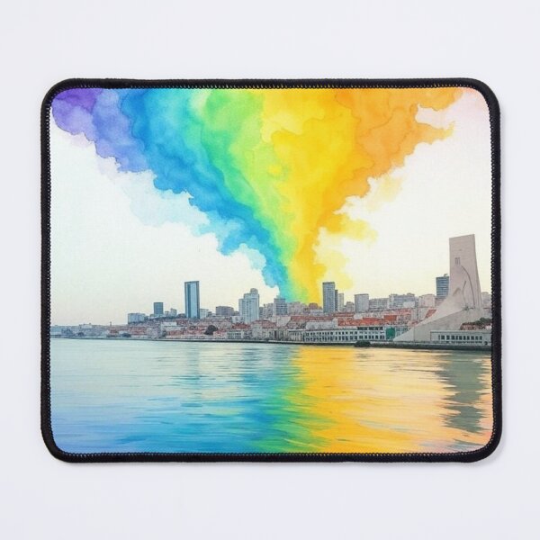 Item preview, Watercolor Lisbon Portugal Skyline designed and sold by Places On Earth.