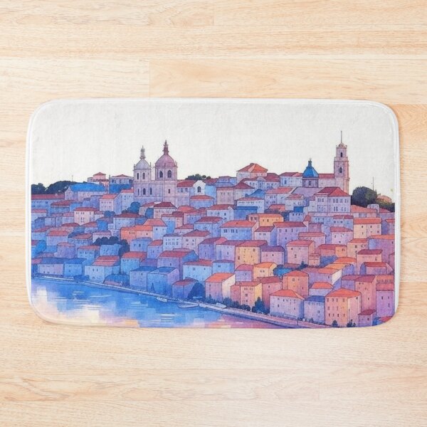 Item preview, Lisbon Portugal Watercolor Vintage designed and sold by Places On Earth.