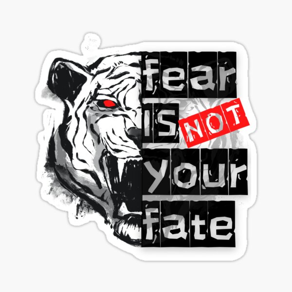 Item preview, Fear Is Not Your Fate Watercolor Tiger Motivational  designed and sold by LK21Designs.
