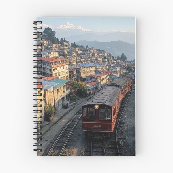 Item preview, Darjeeling Town with train railways designed and sold by Places On Earth.